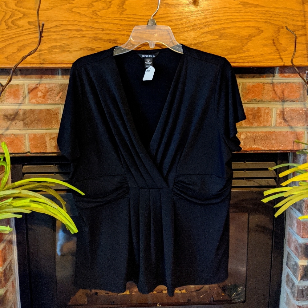 George brand black blouse plus size 20